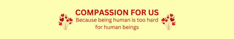 Book title: Compassion for us, because being human is too hard for human beings